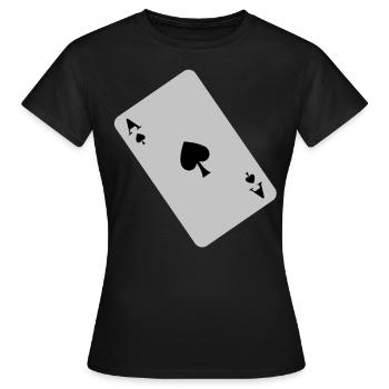 As de pique - T-shirt Femme - noir - Devant - AI Model Female 172 dark (172cm)