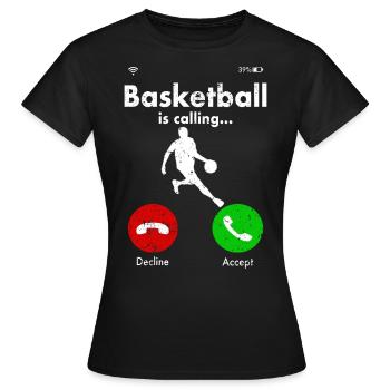 Basketballer Basketball Korb Slamdunk Geschenkidee - Frauen T-Shirt - Schwarz - Vorne - AI Model Female 172 dark (172cm)