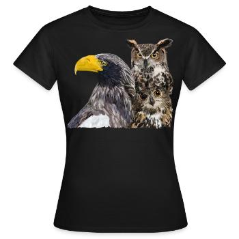 Oiseaux de proie - T-shirt Femme - noir - Devant - AI Model Female 172 dark (172cm)