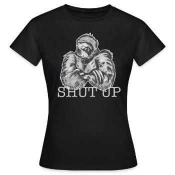 Bad Sloth Shut up - T-shirt Femme - noir - Devant - AI Model Female 172 dark (172cm)