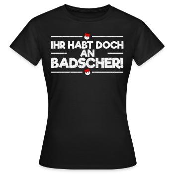 Franken Fränkin Frankenland Badscher Geschenk - Frauen T-Shirt - Schwarz - Vorne - AI Model Female 172 dark (172cm)