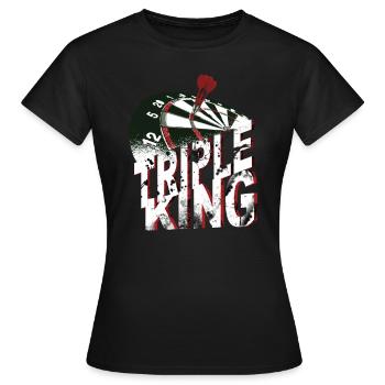 Dartscheibe mit Dartpfeilen Triple King - Frauen T-Shirt - Schwarz - Vorne - AI Model Female 172 dark (172cm)