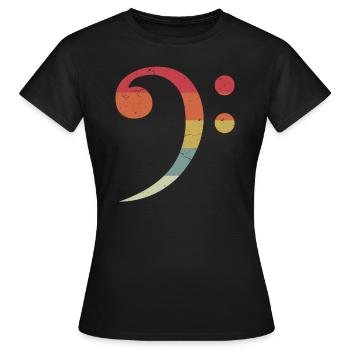 Bass Bass Bass Guitare Bassist Bassist Bande - T-shirt Femme - noir - Devant - AI Model Female 172 dark (172cm)