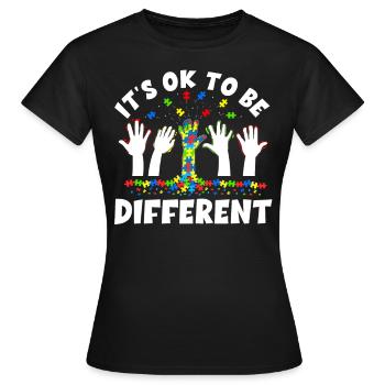 Autismus Bewusstsein - Frauen T-Shirt - Schwarz - Vorne - AI Model Female 172 dark (172cm)