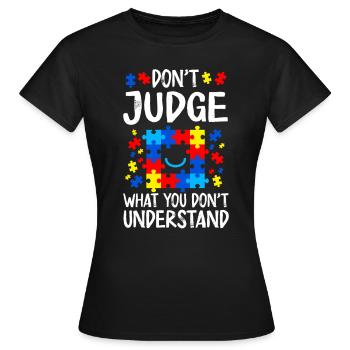 Autismus Bewusstsein - Frauen T-Shirt - Schwarz - Vorne - AI Model Female 172 dark (172cm)