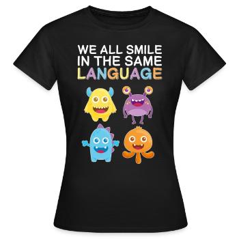 schönes "gegen Rassismus" Liebe Gleichberechtigung - Frauen T-Shirt - Schwarz - Vorne - AI Model Female 172 dark (172cm)