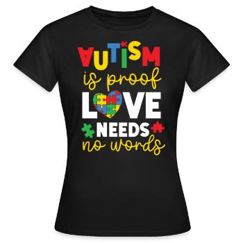 Autismus Bewusstsein - Frauen T-Shirt - Schwarz - Vorne - AI Model Female 172 dark (172cm)