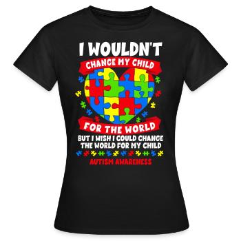 Autisme Conscience - T-shirt Femme - noir - Devant - AI Model Female 172 dark (172cm)