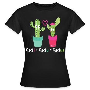 Cactus Cacti Cactu Cactus Dans Love - T-shirt Femme - noir - Devant - AI Model Female 172 dark (172cm)