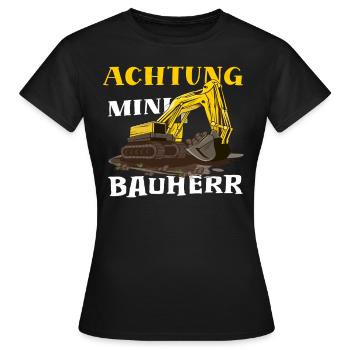 Bagger Haus Bau für Bauherr - Frauen T-Shirt - Schwarz - Vorne - AI Model Female 172 dark (172cm)