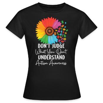 Autismus Bewusstsein - Frauen T-Shirt - Schwarz - Vorne - AI Model Female 172 dark (172cm)