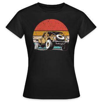 Rétro-véhicule HORS ROUTE - T-shirt Femme - noir - Devant - AI Model Female 172 dark (172cm)