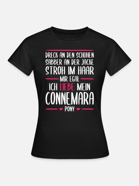 Connemara Pony Liebe Geschenk - Frauen T-Shirt - Schwarz