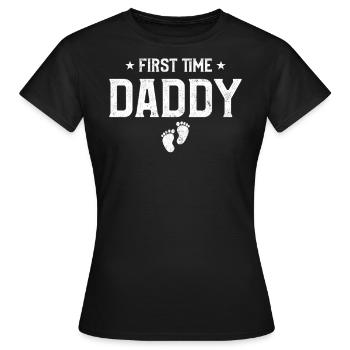 Dad To Be First Time Daddy - Women's T-Shirt - black - Front - AI Model Female 172 dark (172cm)