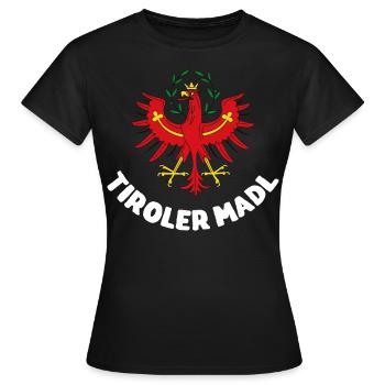 Tiroler Madl - Frauen T-Shirt - Schwarz - Vorne - AI Model Female 172 dark (172cm)