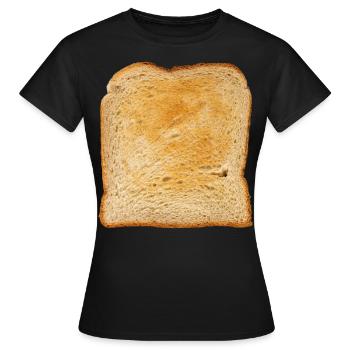 Grille-pain de petit-déjeuner de pain de pain grillé drôle - T-shirt Femme - noir - Devant - AI Model Female 172 dark (172cm)