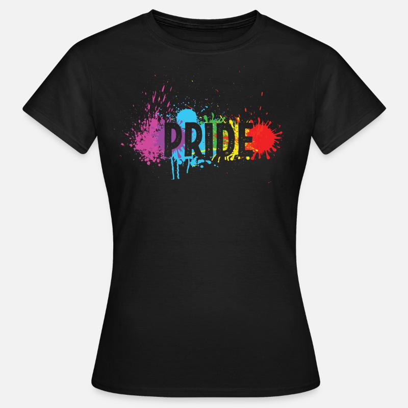 Orgoglio arcobaleno LGBT - Maglietta da donna - nero