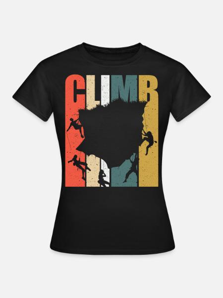 Rock Climbing Climber Climb - Frauen T-Shirt - Schwarz