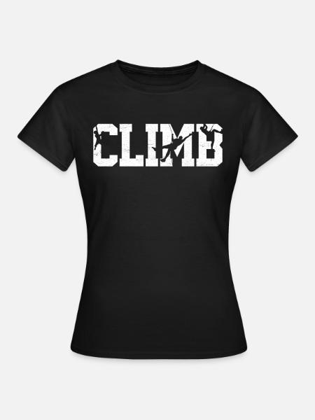 Rock Climbing Climber Climb - Dame-T-shirt - sort