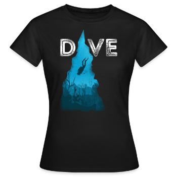 Scuba Diving Diver Dive - T-shirt Femme - noir - Devant - AI Model Female 172 dark (172cm)