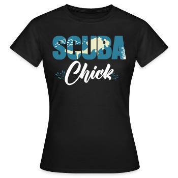 Diving Diver Girl Scuba Chick - T-shirt Femme - noir - Devant - AI Model Female 172 dark (172cm)