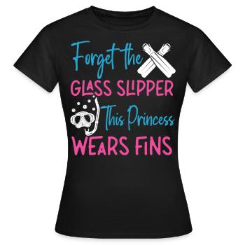 Scuba Diving Diver Girl Forget - T-shirt Femme - noir - Devant - AI Model Female 172 dark (172cm)