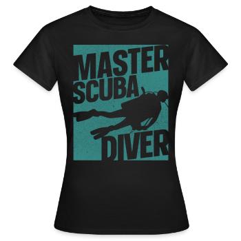 Diving Master Scuba Diver Down - T-shirt Femme - noir - Devant - AI Model Female 172 dark (172cm)