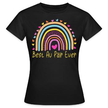 Meilleur Au pair Ever Nanny Rainbow - T-shirt Femme - noir - Devant - AI Model Female 172 dark (172cm)