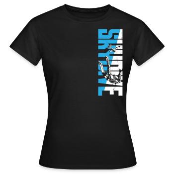 Skydiving Skydive - Women's T-Shirt - black - Front - AI Model Female 172 dark (172cm)
