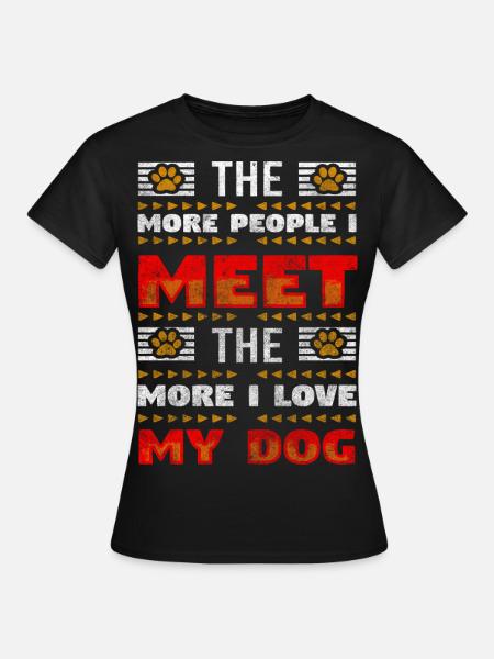 Amoureux des chiens - T-shirt Femme - noir