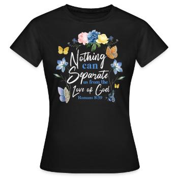 Christian Bible Verse Butterfly - Frauen T-Shirt - Schwarz - Vorne - AI Model Female 172 dark (172cm)