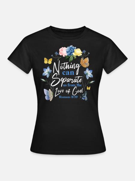Christian Bible Verse Butterfly - Frauen T-Shirt - Schwarz