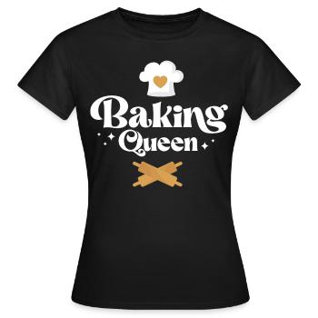 Cuisson Cuisson Baking Queen - T-shirt Femme - noir - Devant - AI Model Female 172 dark (172cm)