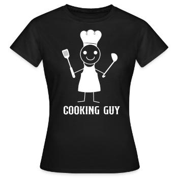 Cuisine Cuisine Cuisine Chef Cuisine Cuisine - T-shirt Femme - noir - Devant - AI Model Female 172 dark (172cm)