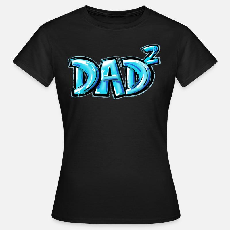 Pregnancy Announcement Dad second time 2 Children - Women's T-Shirt - black