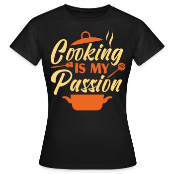 Cuisine Cuisine Cuisine Chef Cuisine Cuisine - T-shirt Femme - noir - Devant - AI Model Female 172 dark (172cm)