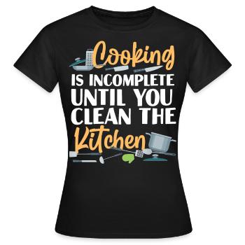 Cuisine Cuisine Cuisine Chef Cuisine Cuisine - T-shirt Femme - noir - Devant - AI Model Female 172 dark (172cm)