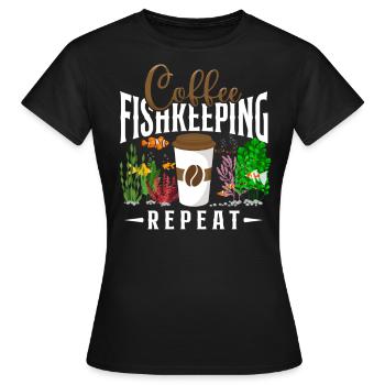 Aquarium d’eau salée Café Café - T-shirt Femme - noir - Devant - AI Model Female 172 dark (172cm)