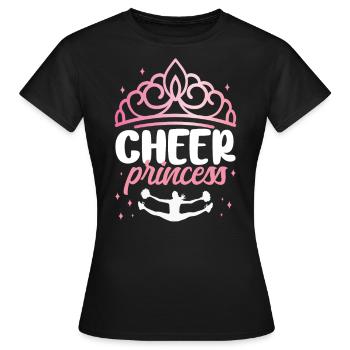 Cheer Cheerleading Cheer Princess - Women's T-Shirt - black - Front - AI Model Female 172 dark (172cm)