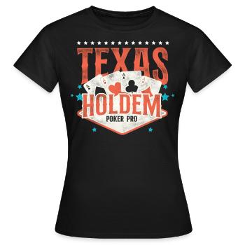Poker Vintage Texas Holdem Poker - Women's T-Shirt - black - Front - AI Model Female 172 dark (172cm)