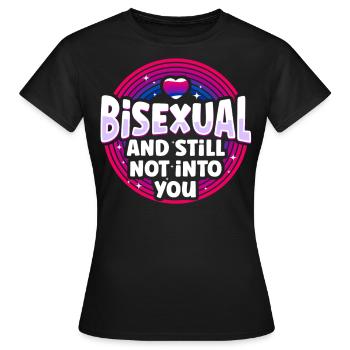 Bisexuel Bi Pride Flag Bisexuel - T-shirt Femme - noir - Devant - AI Model Female 172 dark (172cm)