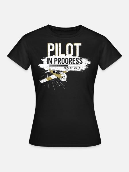 Airplane Pilot Future Pilot - Frauen T-Shirt - Schwarz