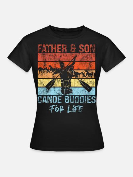 Canoë de vitesse Canoë Fils Père - T-shirt Femme - noir