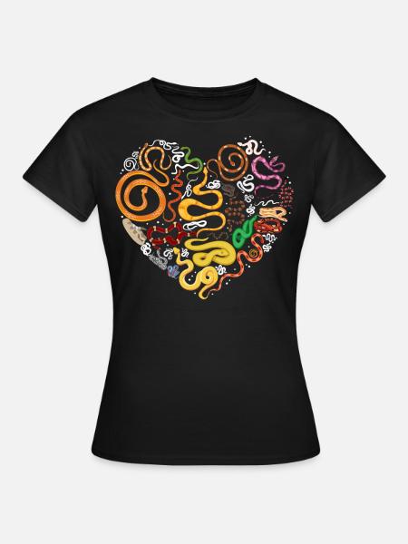 Serpent Serpent Coeur - T-shirt Femme - noir