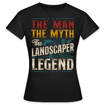 Landscaper Landscaping Landscape - Women's T-Shirt - black - Front - AI Model Female 172 dark (172cm)