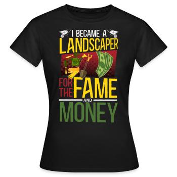 Landscaper Landscaping Landscape - Women's T-Shirt - black - Front - AI Model Female 172 dark (172cm)