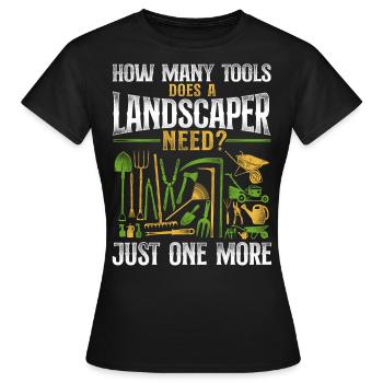 Paysagiste Paysagiste Paysage - T-shirt Femme - noir - Devant - AI Model Female 172 dark (172cm)