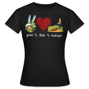 Landscaper Landscaping Landscape - Women's T-Shirt - black - Front - AI Model Female 172 dark (172cm)