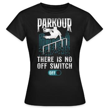 Parkour Free Running Traceur - T-shirt Femme - noir - Devant - AI Model Female 172 dark (172cm)