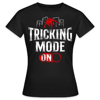 Parkour Free Running Traceur - T-shirt Femme - noir - Devant - AI Model Female 172 dark (172cm)
